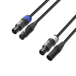 Cable, Hybrid, Powercon/ DMX5   link - 1,5m