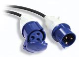 1-phase cable, 32A,  5m, blue, Marked White
