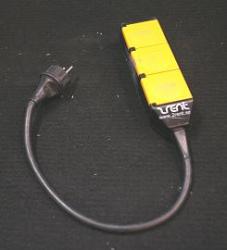 Schuko Cable 10 A  0,5 m, 3-way splitt 