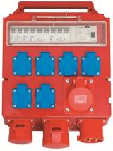 PDU 32 A - 1x32 A - 2x16 A - 6x10 A Black/Red (schuko)