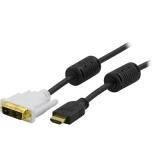 Adaptor, HDMI male - DVI-D Male,  2m